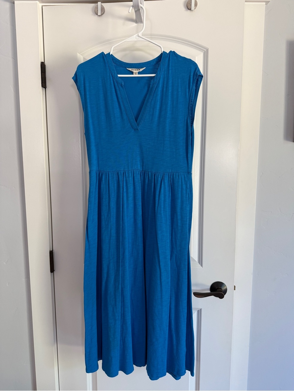 Boden Chloe Bright Blue V-Neck Maxi Dress